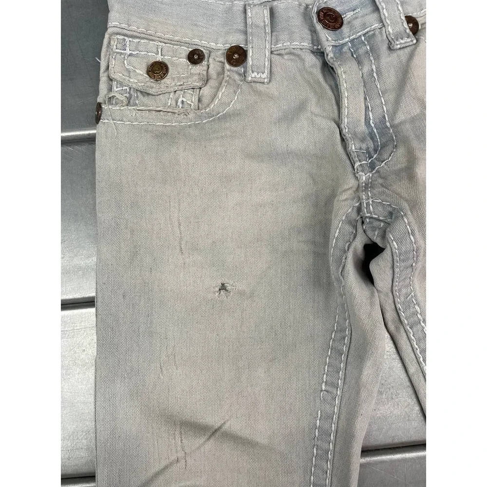 True Religion Ricky Super T Denim Jeans Mens 30x31‎ Light Wash Distressed Y2K